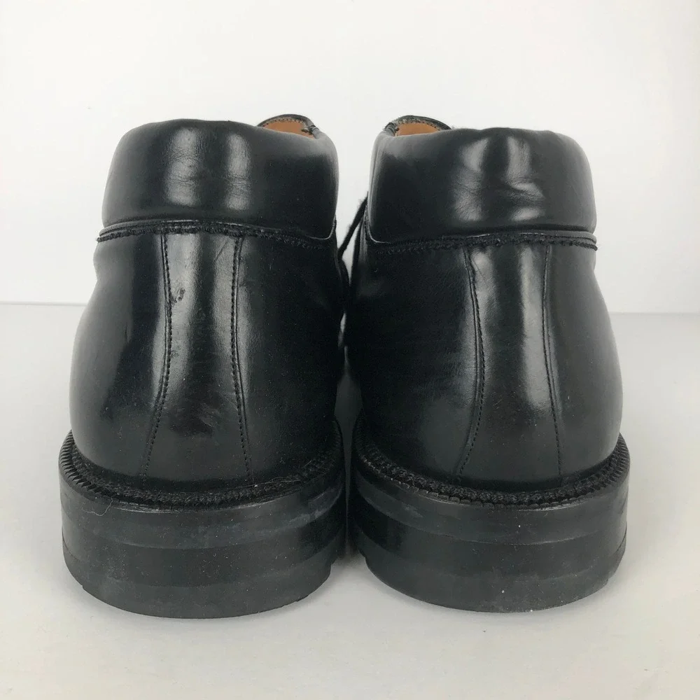 MEZLAN Barletta Leather Lace Up Apron Chukka Boots Sz 13W Black